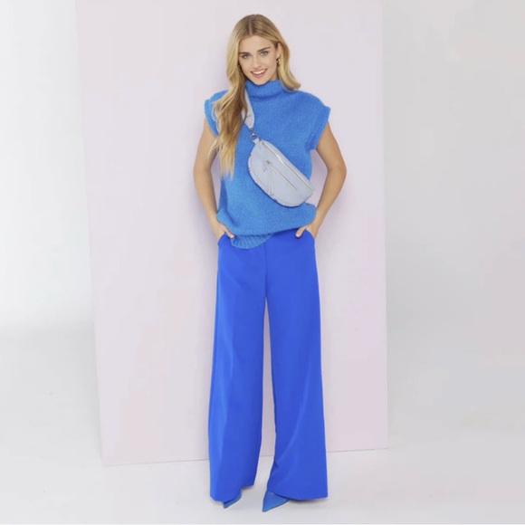 Hammitt Charles Medium Leather Belt Bag Fanny Pack Periwinkle Haze & Sil… - Picture 4 of 12